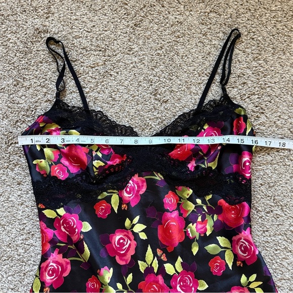 Victoria’s Secret Floral Satin & Lace Mini Slip | M - Picture 6 of 7